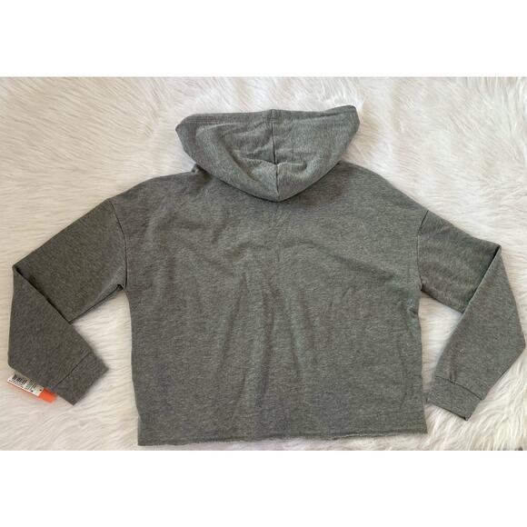 NWT Anxiety Club Dripping Smiley Face Gray Hooded Sweatshirt Oversized SZ Small - Picture 7 of 12